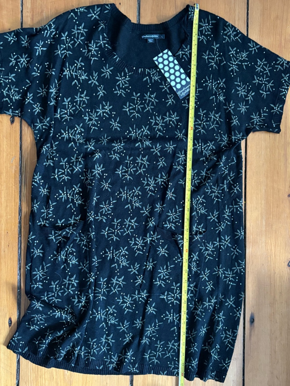 NEW Gudrun Sjoden Hassel Tunic 100% Linen Floral Short Sleeves, Size Large (L) - Picture 10 of 10